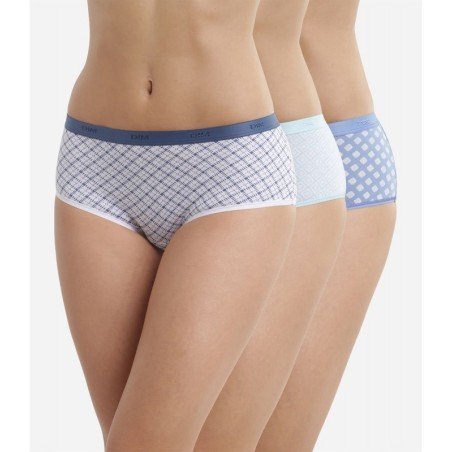 Pack 3 culottes DIM les Pockets 4C20 Lot Geo Bleu-ENCANTOS.ES